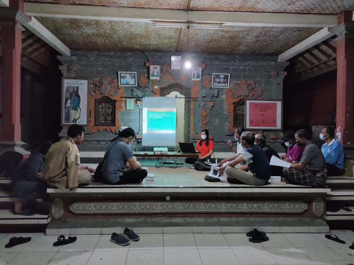 Program Studi Teknik Pertanian dan Biosistem melakukan pendampingan digital marketing beras sehat di Subak Jaka, Marga Tabanan.