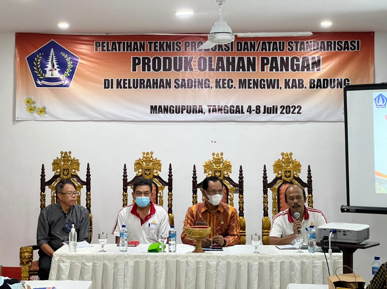 Realization of FTP Cooperation with the Department of Industry and Labor of Badung Regency, Implement Production Technical Training and Product Standardization